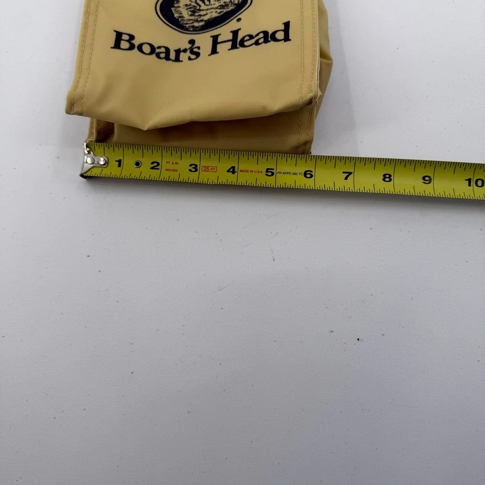 Boar's Head Lunch Bag Cooler Unisex Yellow Insulated Deli Logo Small Tote